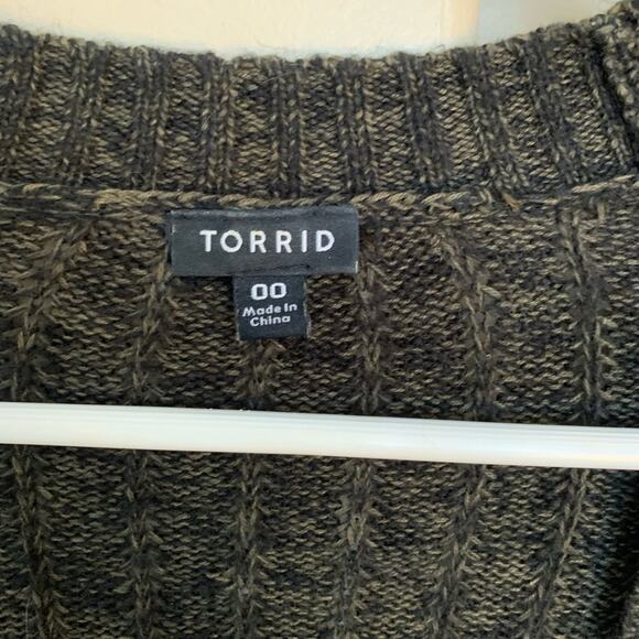 Torrid Fair Isle Open Knit Longline Cardigan Torrid Size 0 - Picture 7 of 8